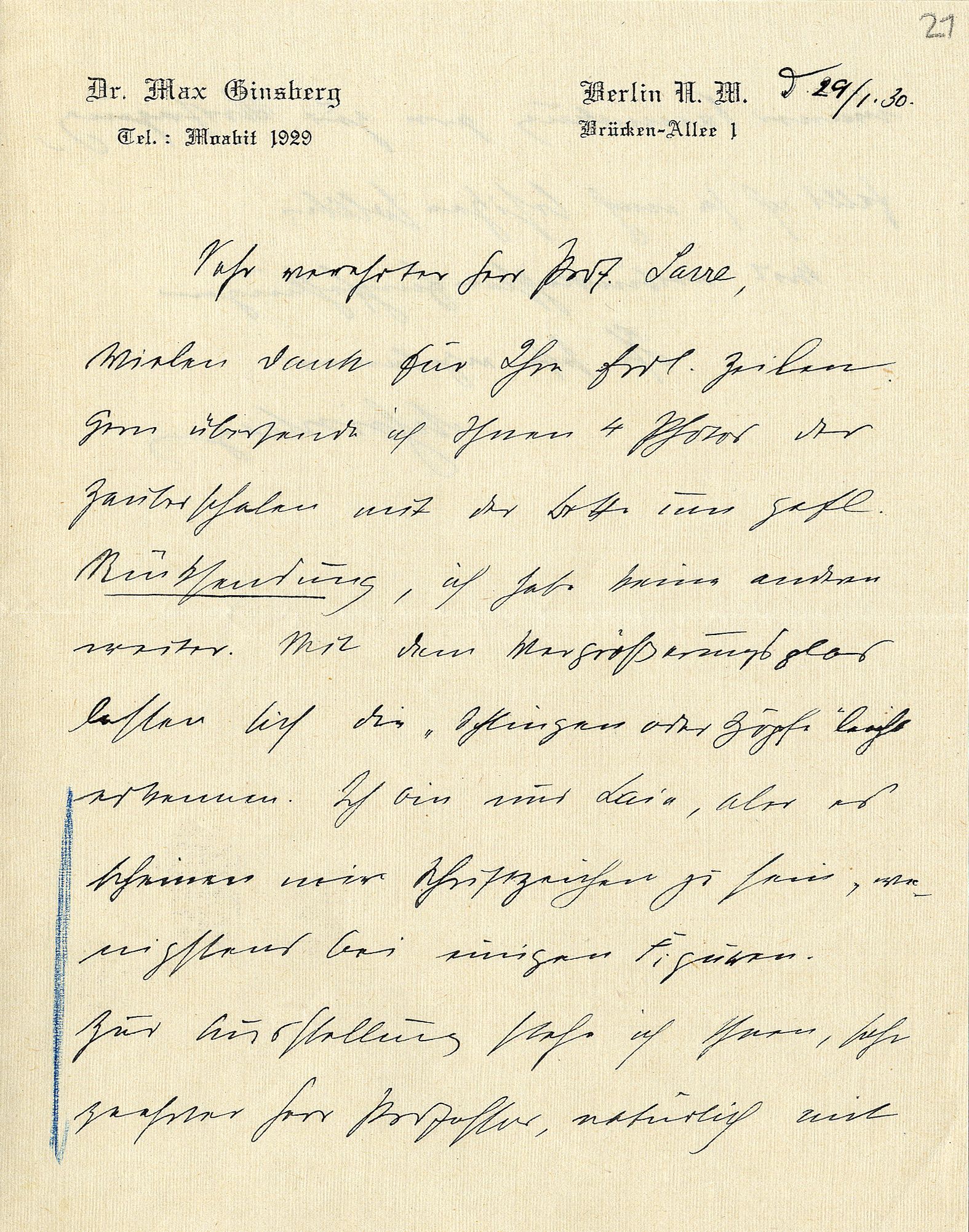 Brief_Ginsberg-Sarre_SMB-ZA, I-IM 58, Bl. 21.jpg